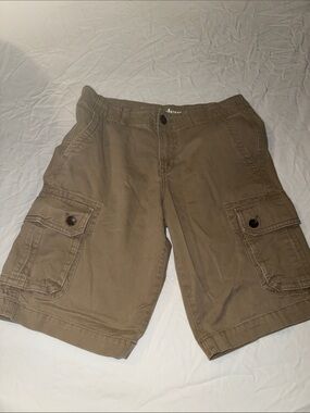 urban pipeline Brown Cargo Shorts with Flap Pockets